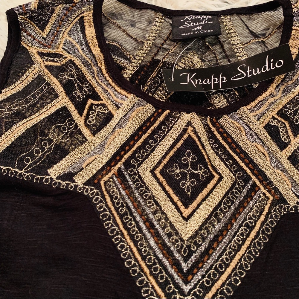 Silver & Gold Embellished Top - Picture 4 of 4